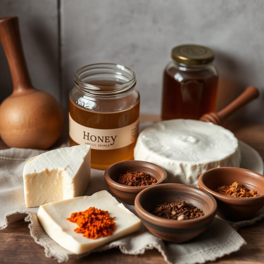 Quesillo, miel y especias tradicionales hondureñas